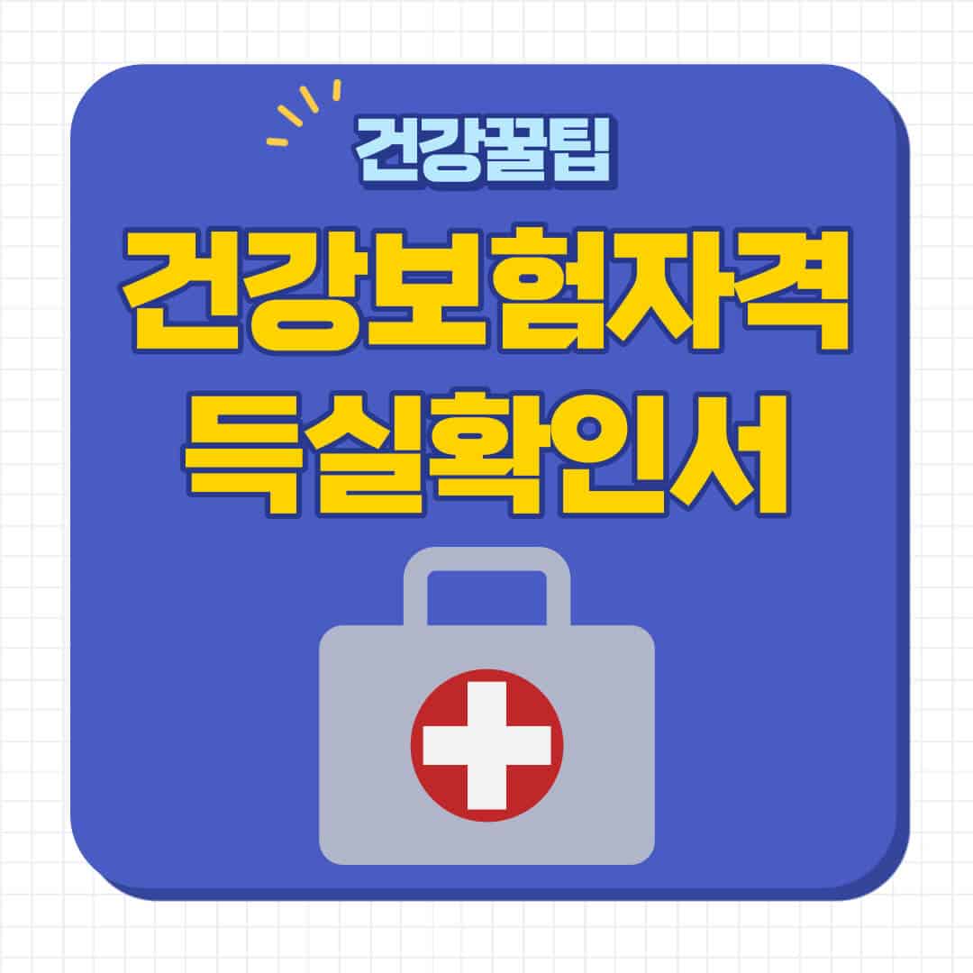 건강보험자격득실확인서 발급