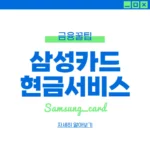삼성카드 현금서비스