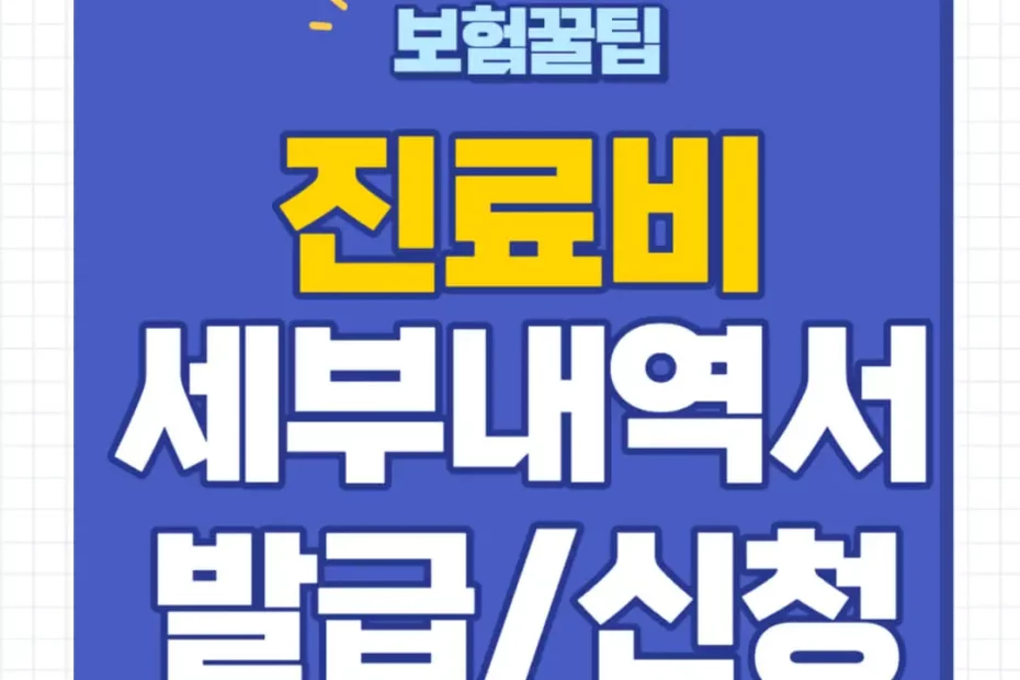 진료비 세부내역서 발급 방법